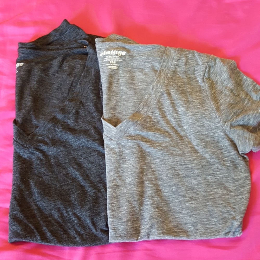 Two Old Navy V Neck Tee Shirts